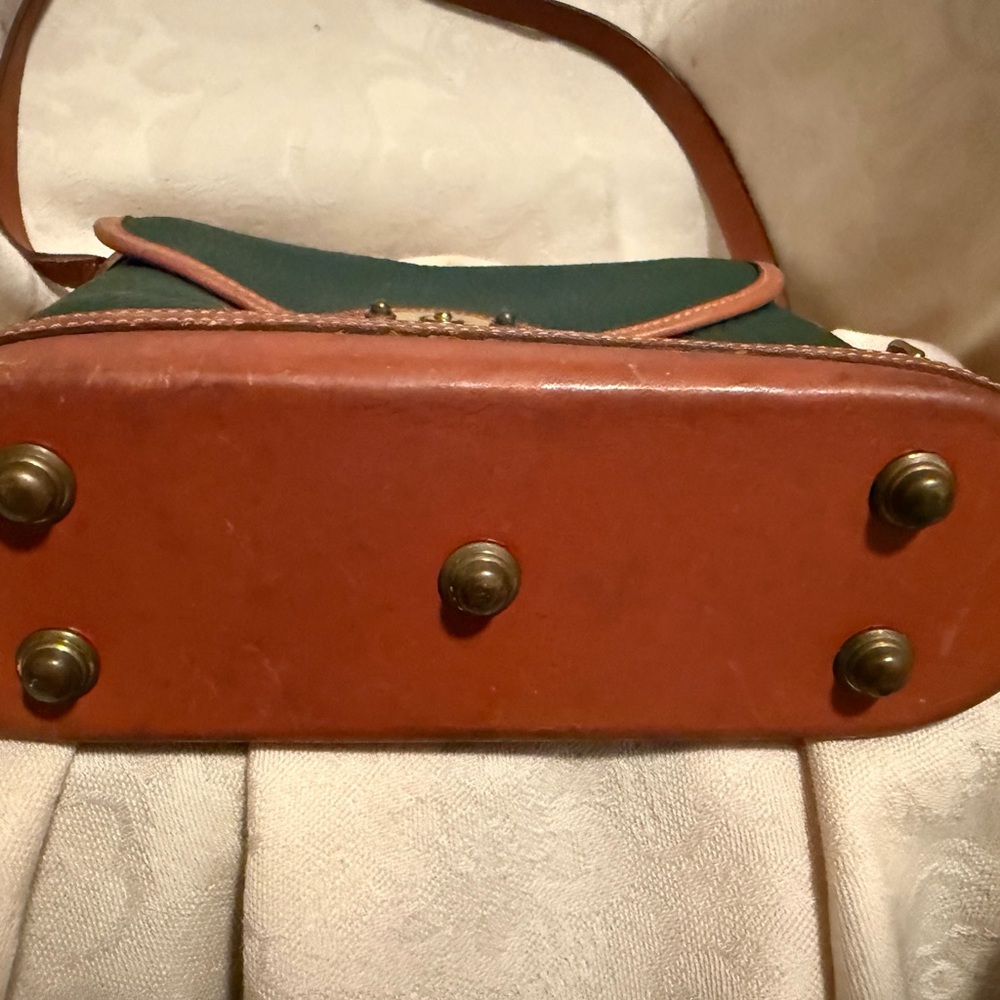 Dooney & Bourke Green and Brown Crossbody Bag with Flap Closure - Picture 3 of 10
